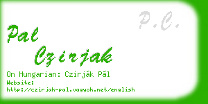 pal czirjak business card