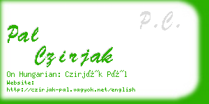 pal czirjak business card